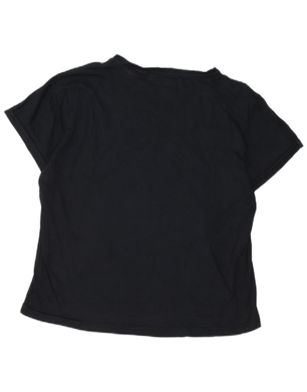 Energie Womens Graphic T-Shirt Top UK 18 XL Schwarz Baumwolle