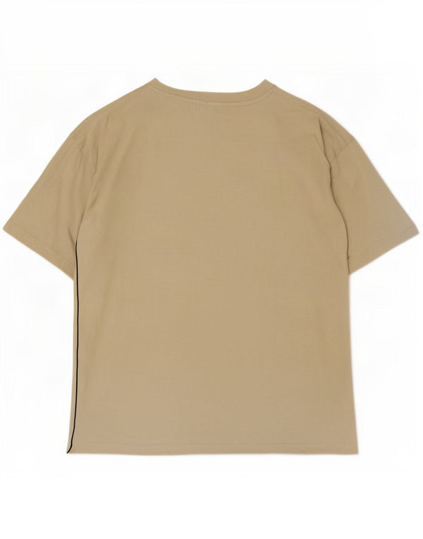 Reebok Herre grafisk T-shirt Top Medium Beige Bomuld