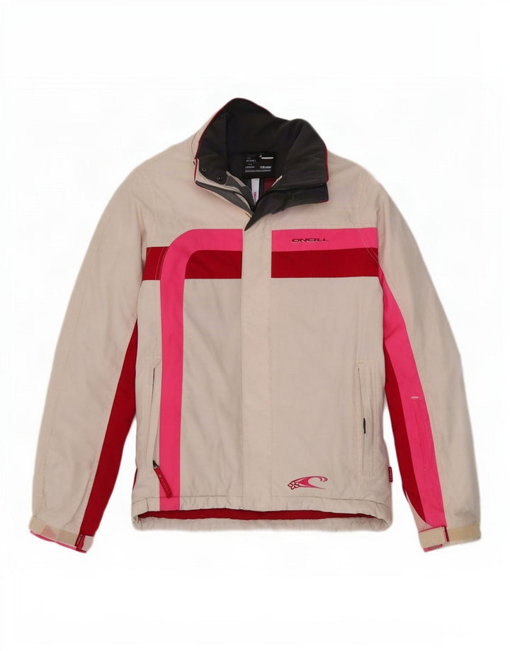 O'Neill Damen Windjacke UK 10 Small Weiß Colourblock Polyester