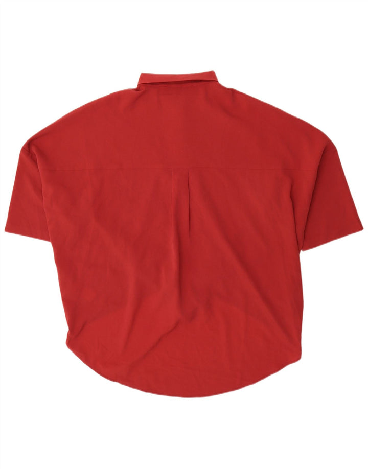 French Connection Womens Short Sleeve Shirt Blouse UK 16 Large Red