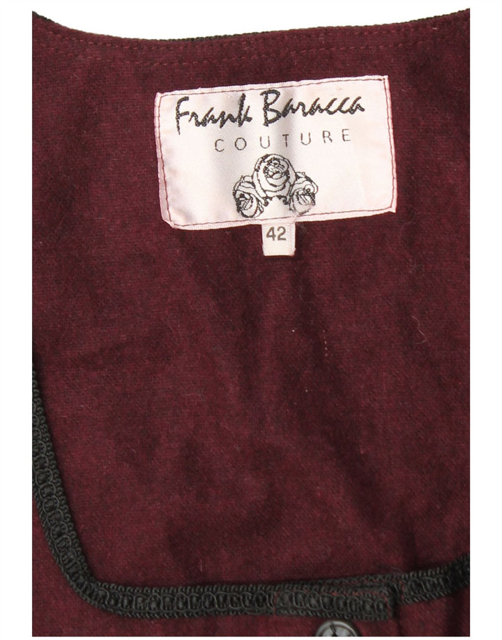 Vintage Womens Bubble Dress IT 42 Medium Burgundy