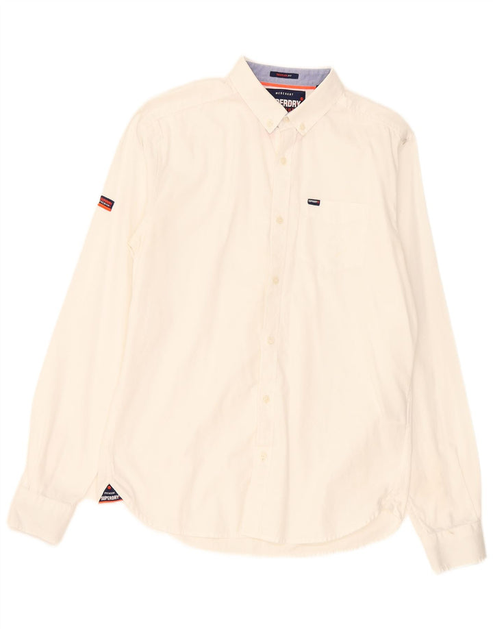 Superdry Mens Shirt Small White Cotton