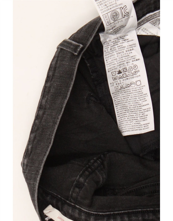 Levi's Womens 505 Straight Jeans W30 L32 Black Cotton