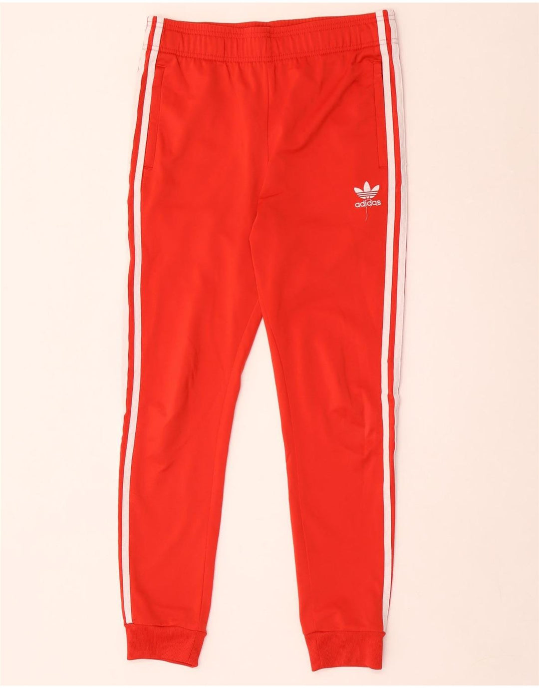 Adidas Drenge Træningsdragt Bukser Joggers 13-14 År Rød Polyester