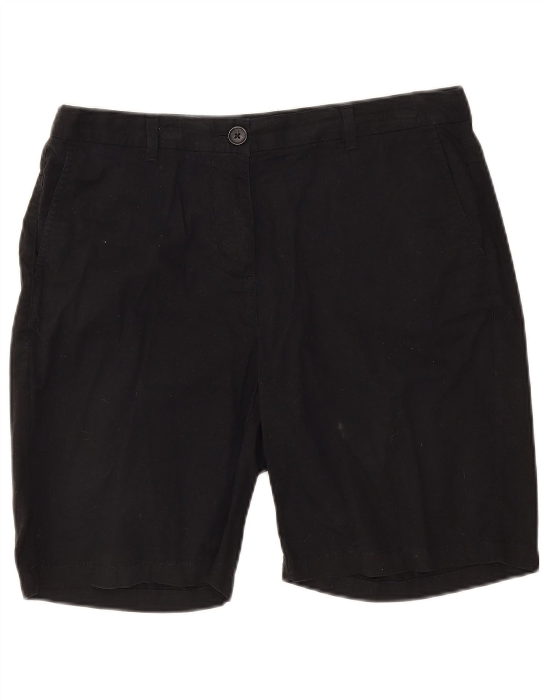 Marks & Spencer Womens Chino Shorts UK 12 Medium W30 Black Cotton