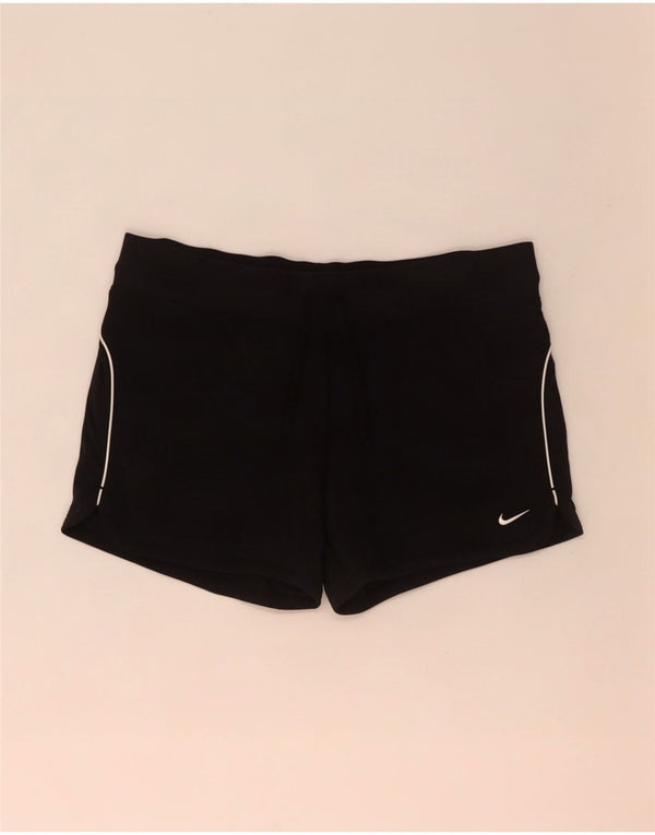 Nike Womens Sport Shorts UK 10/12 Medium Black Nylon