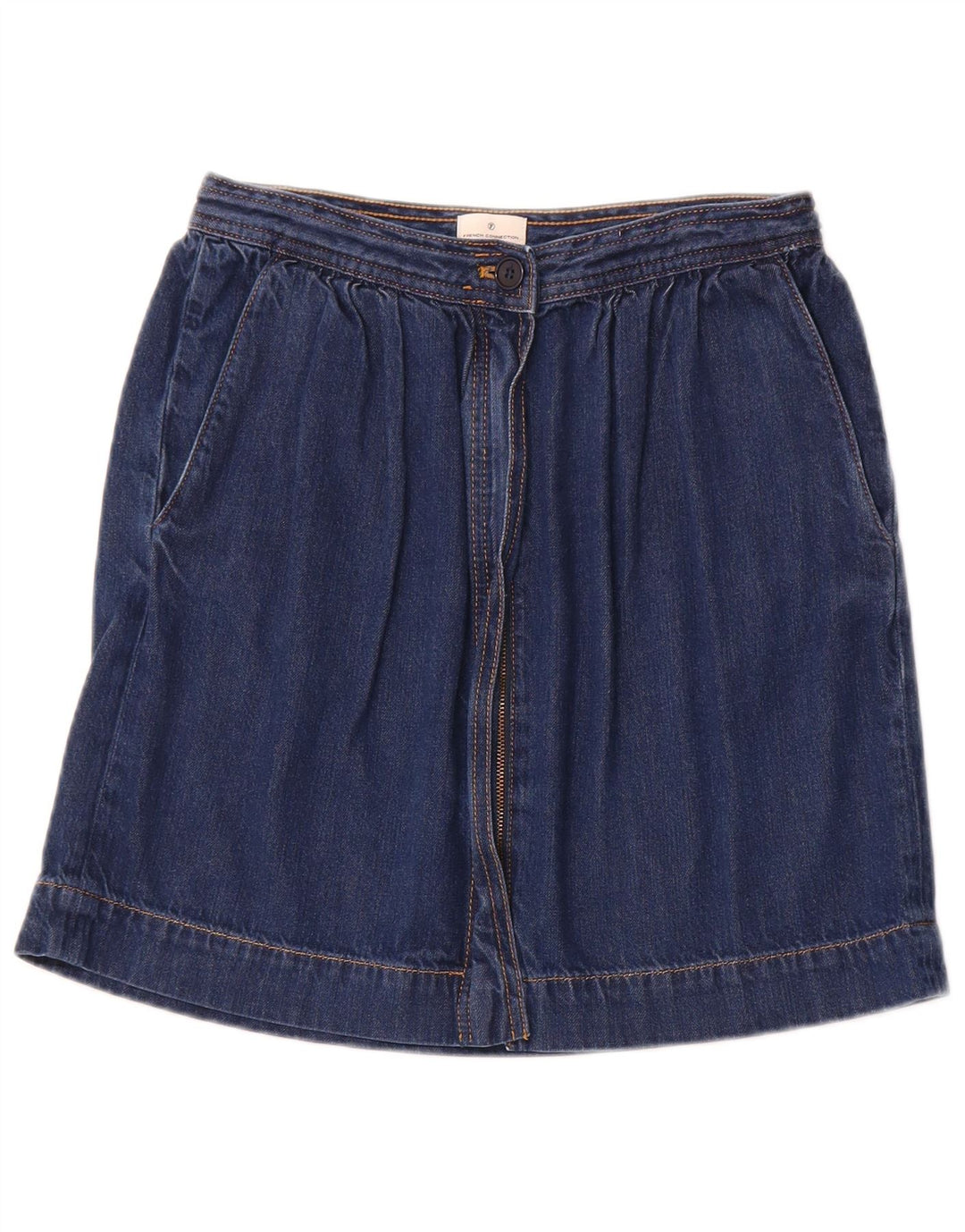 FRANSK FORBINDELSE Dame denimnederdel UK 10 Small W26 Blue