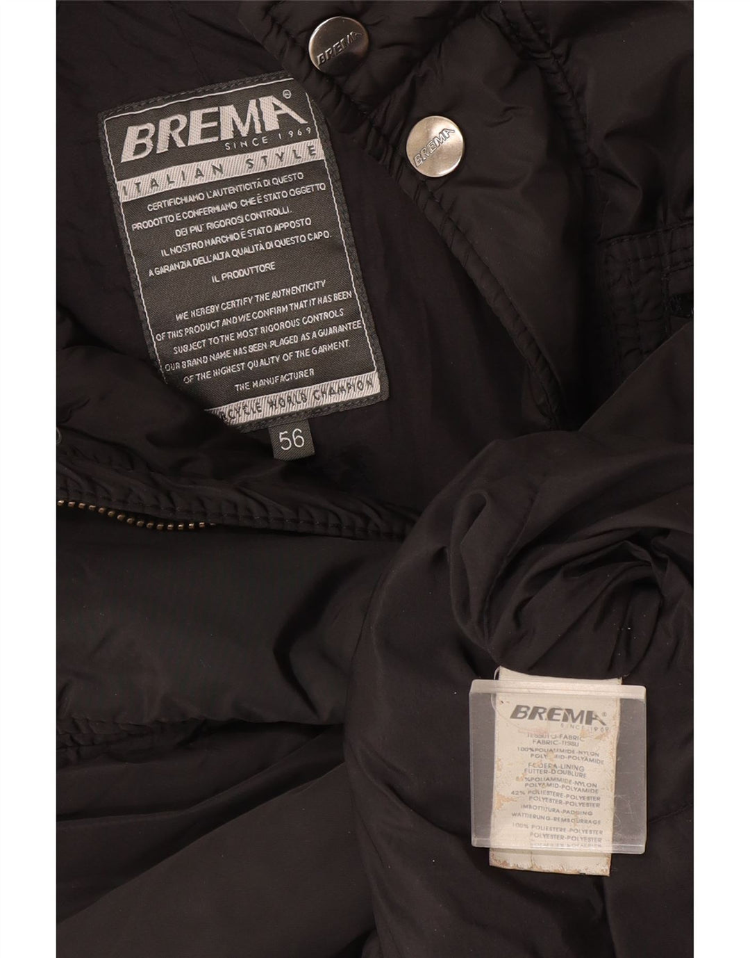 Brema Mens Utility Jacket UK 38 Medium Black Polyamide