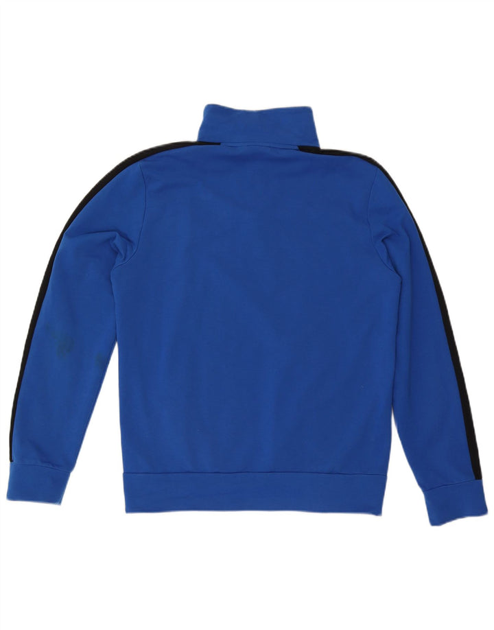 Felpa PUMA da uomo con zip e collo, maglione, colore blu medio