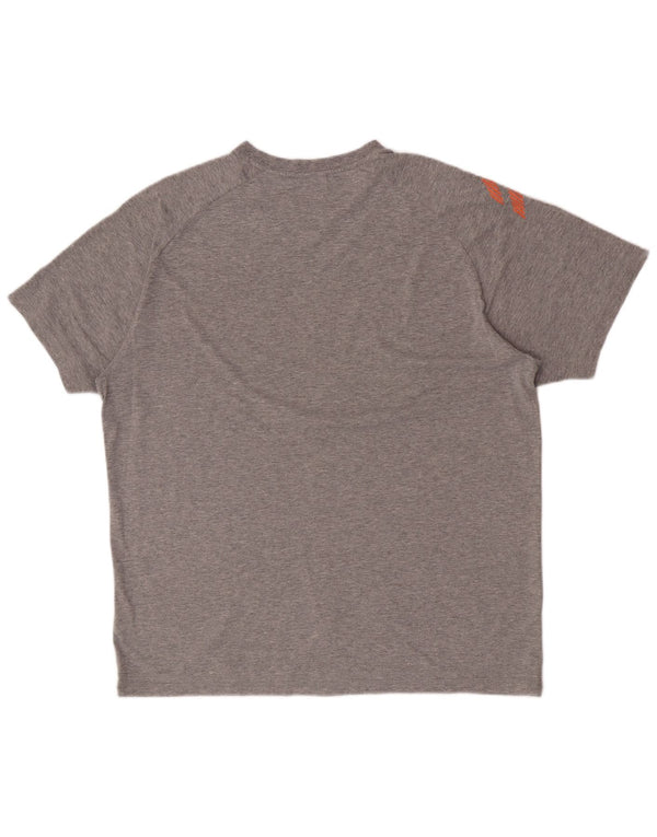 Asics Herre Grafisk T-Shirt Top XL Grå Bomuld