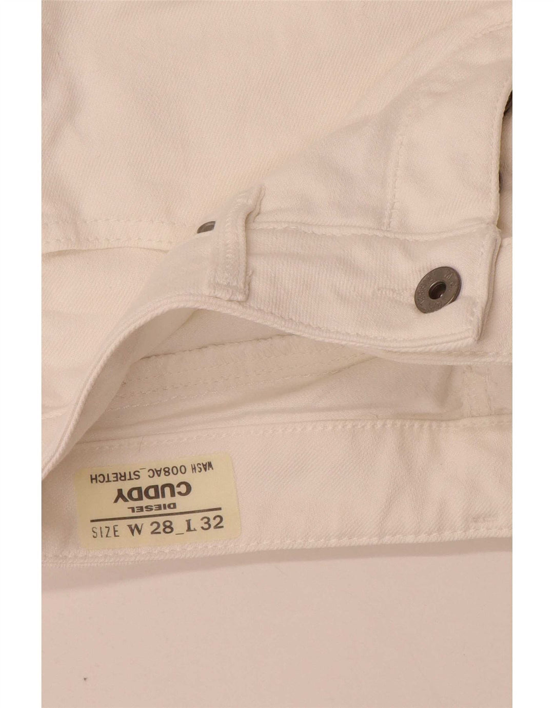 Diesel Womens Cuddy Slim Jeans W28 L29 White Cotton