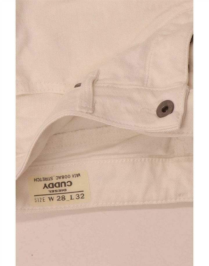 Diesel Womens Cuddy Slim Jeans W28 L29 White Cotton