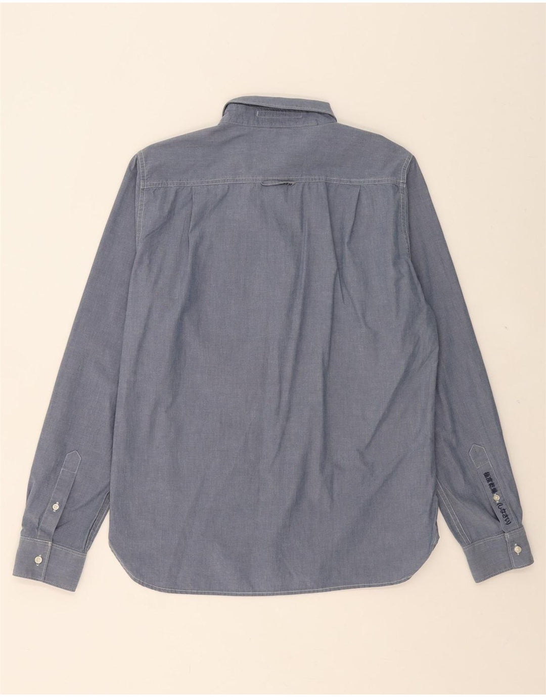 SUPERDRY Mens Shirt Large Blue Cotton Vintage Superdry and Second-Hand Superdry from Messina Hembry 
