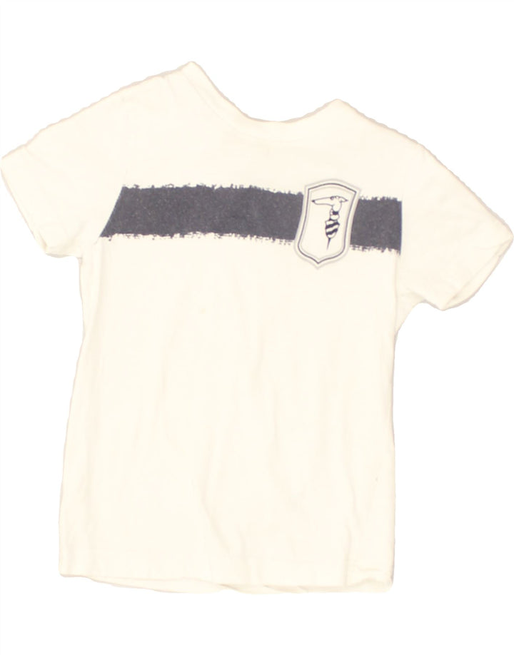 TRUSSARDI Baby Girls Graphic T-Shirt Top 18-24 Months Off White Cotton | Vintage Trussardi | Thrift | Second-Hand Trussardi | Used Clothing | Messina Hembry 