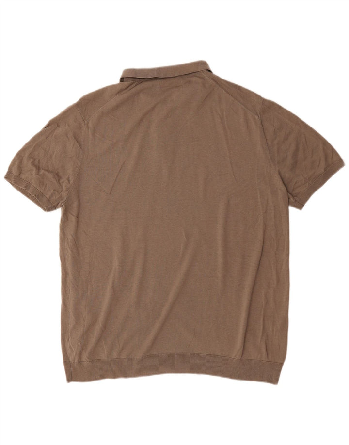 Polo da uomo Marks & Spencer Autograph XL in seta grigia