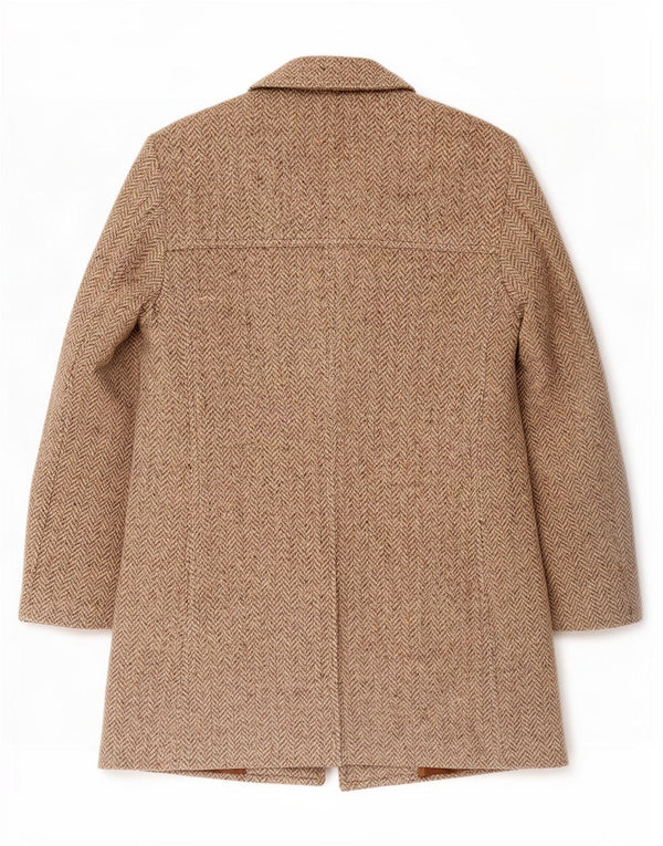 Vintage hombres abrigo Reino Unido 36 pequeña espiga beige