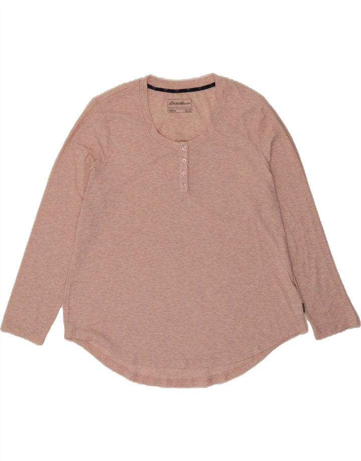 EDDIE BAUER Womens Top Long Sleeve UK 20 2XL Pink Flecked Polyester Vintage Eddie Bauer and Second-Hand Eddie Bauer from Messina Hembry 