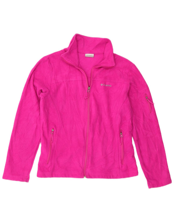 Giacca in pile da donna Columbia UK 14 poliestere rosa medio
