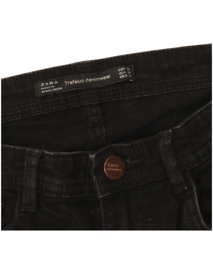 Zara Womens Flared Jeans EU 36 XS W26 L32 Black