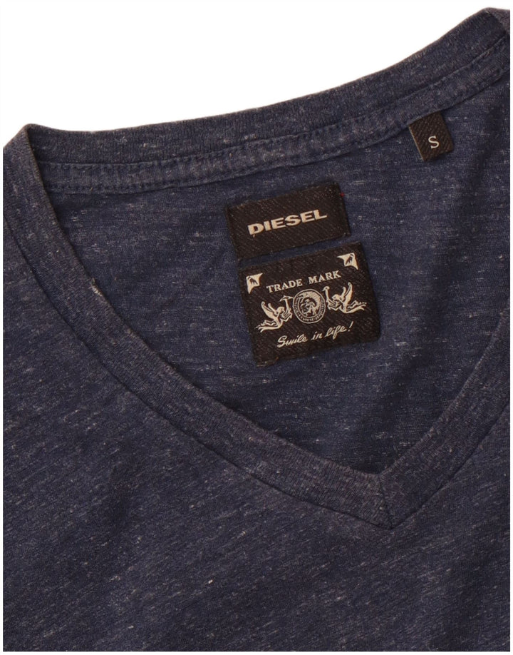 T-shirt da uomo DIESEL Top piccola blu navy chiazzata