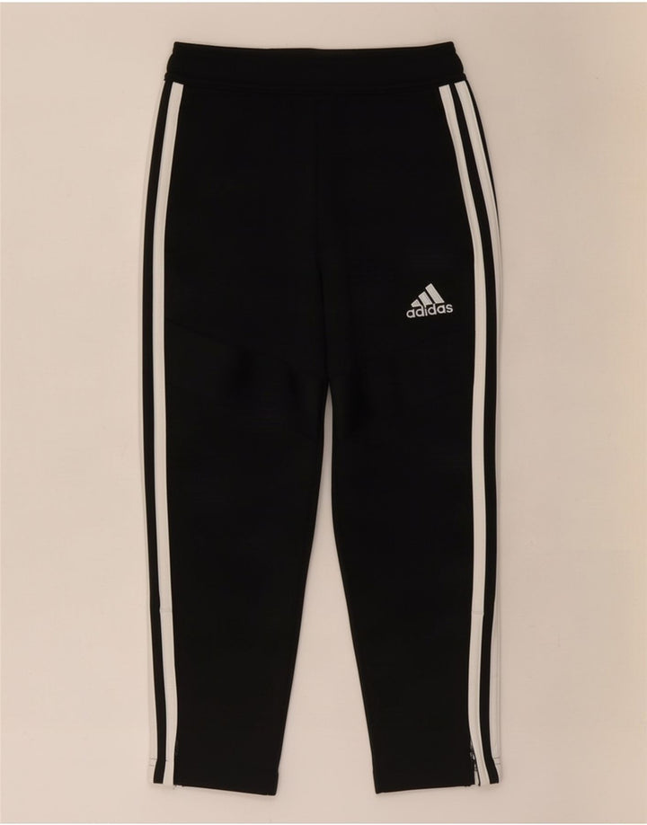 Adidas Boys Tracksuit Trousers 5-6 Years Black Polyester