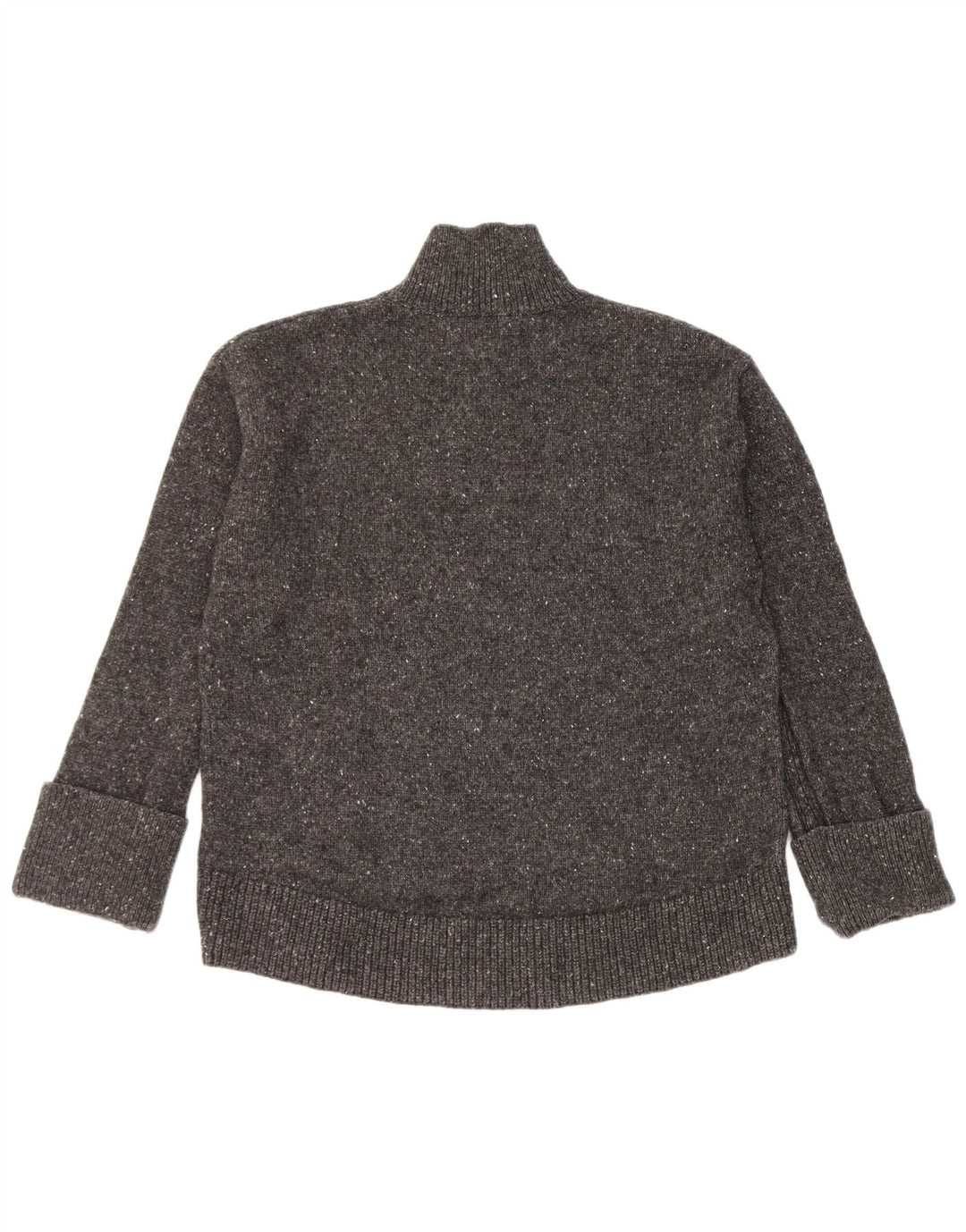 Maglione maglione a collo alto da donna John Lewis UK 12 Lana screziata grigio medio
