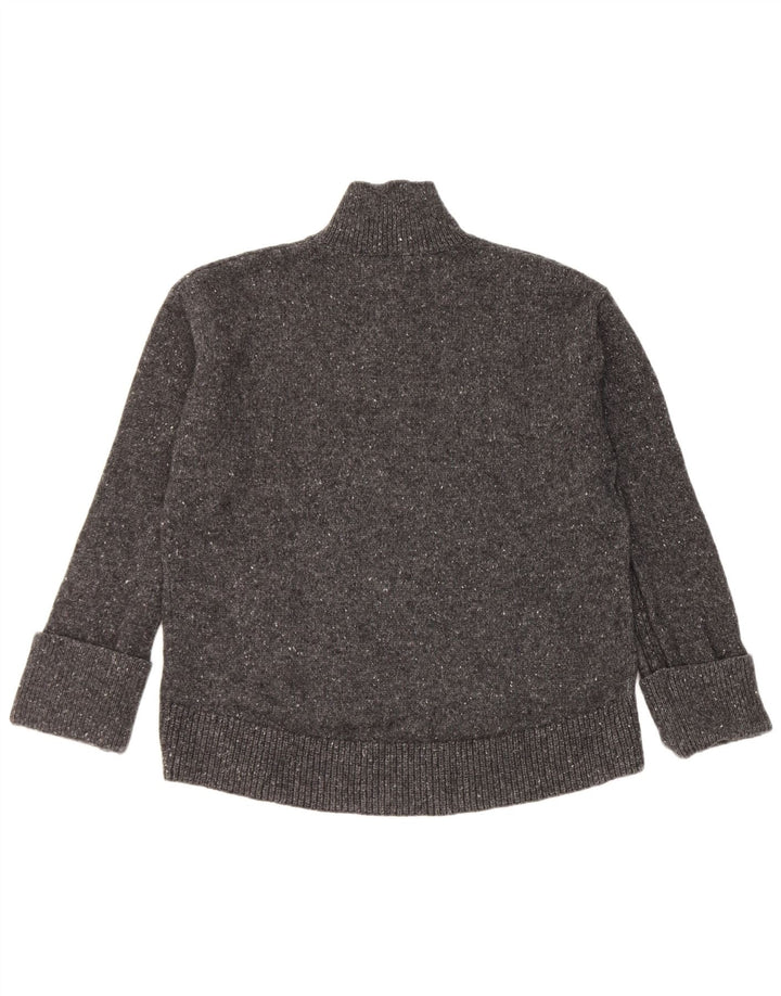 Maglione maglione a collo alto da donna John Lewis UK 12 Lana screziata grigio medio