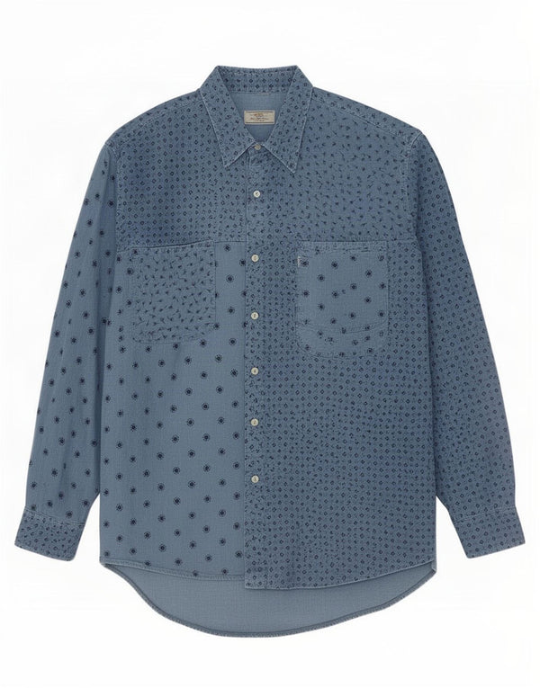 Camicia Levi's da uomo grande patchwork blu