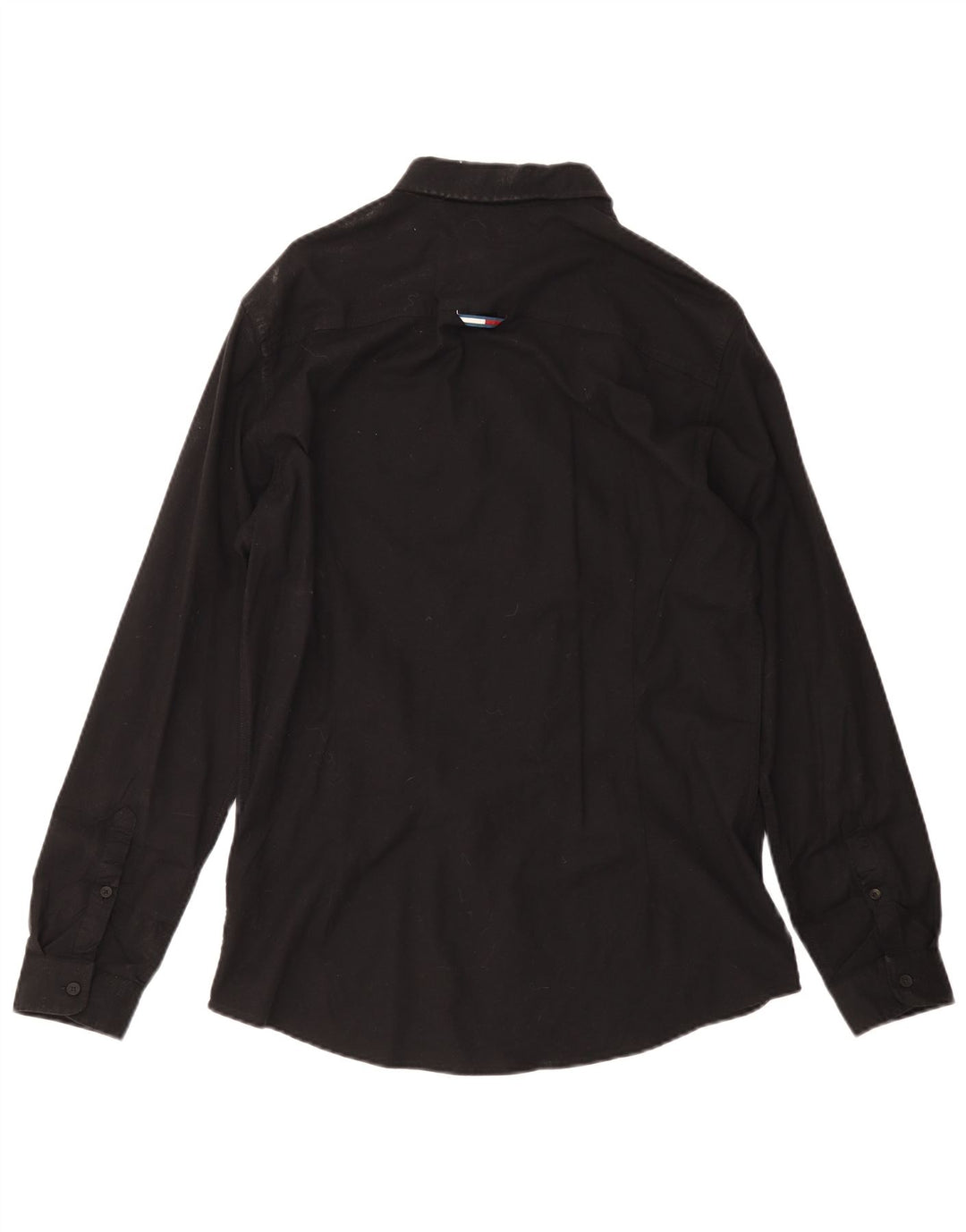 Tommy Hilfiger Mens Slim Fit Shirt Large Black Cotton