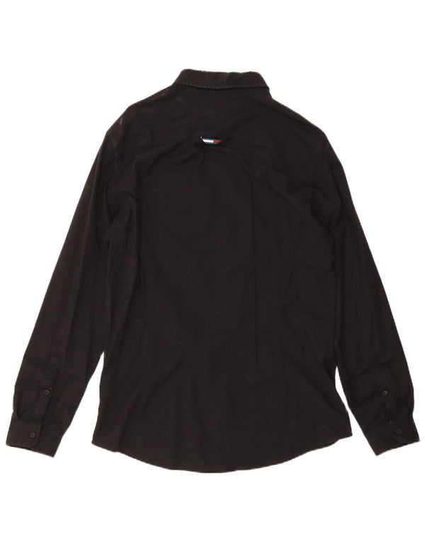 Camicia slim fit da uomo Tommy Hilfiger grande cotone nero