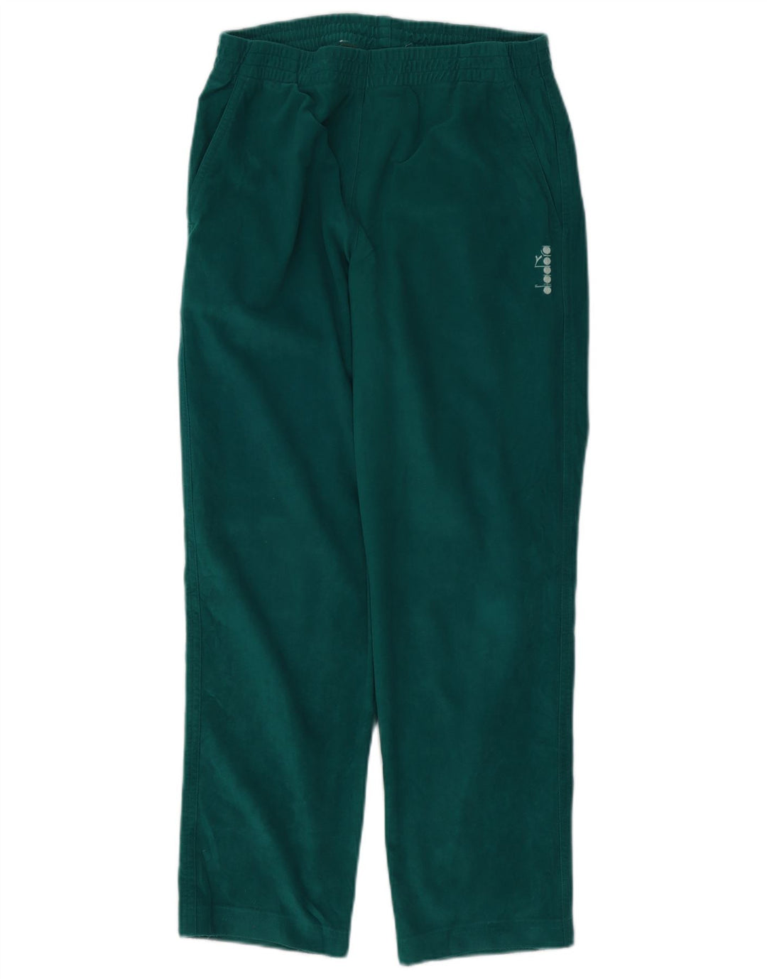 Diadora Mens Velour Tracksuit Trousers UK 38 Medium  Green Polyester