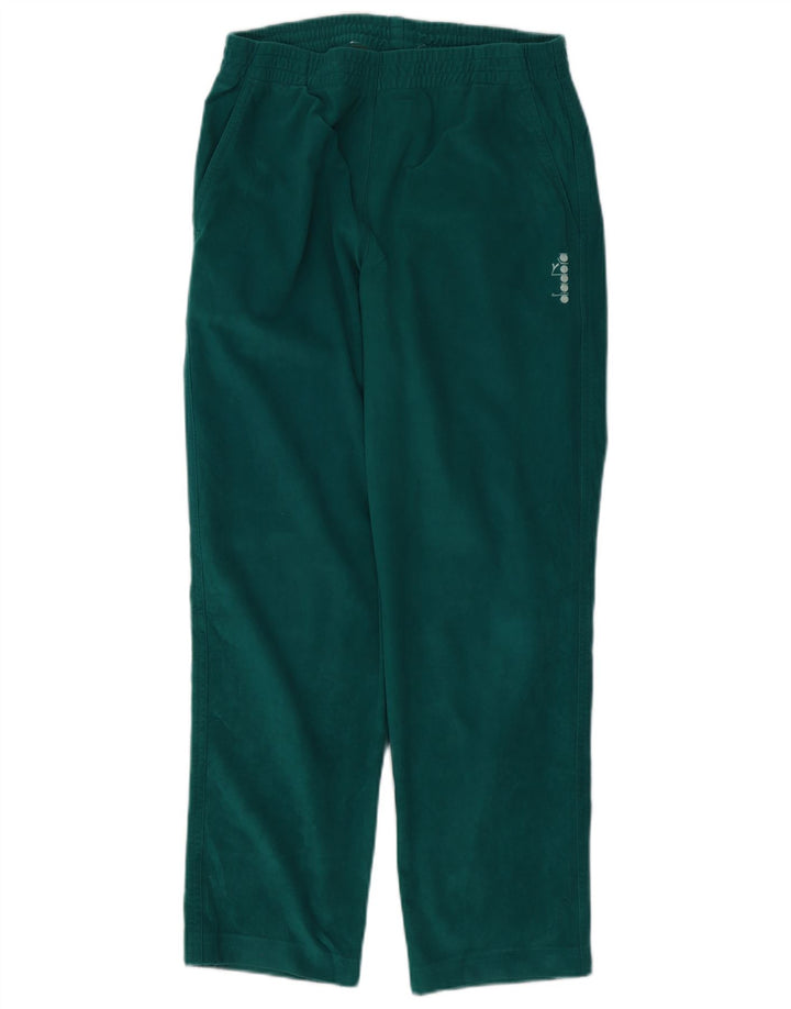 Diadora Mens Velour Tracksuit Trousers UK 38 Medium  Green Polyester