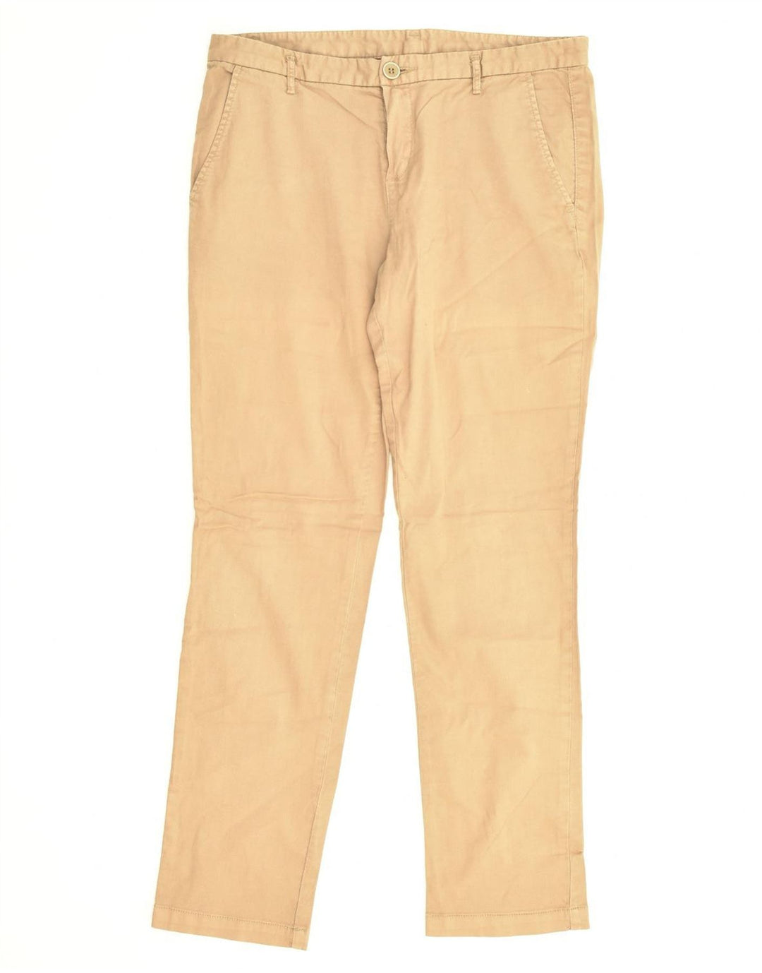 BENETTON Womens Slim Chino Trousers UK 8 Small W27 L27 Beige Cotton | Vintage Benetton | Thrift | Second-Hand Benetton | Used Clothing | Messina Hembry 