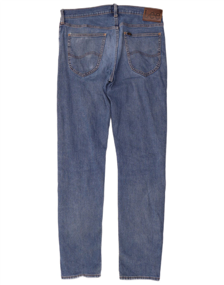 Lee Herre Regular Straight Jeans W32 L34 Blå Bomuld