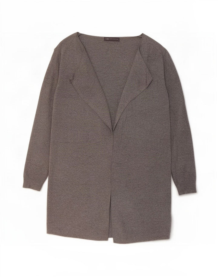 Marks & Spencer Pull cardigan ouvert long pour femme UK 12 Gris moyen