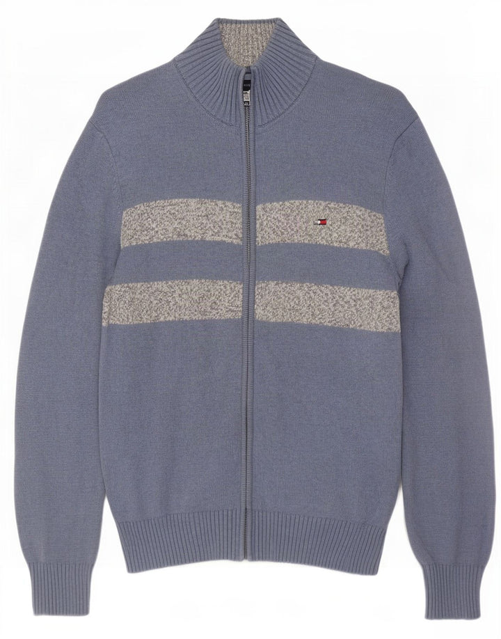 Tommy Hilfiger Pull Cardigan Homme Bleu Moyen Colorblock Coton
