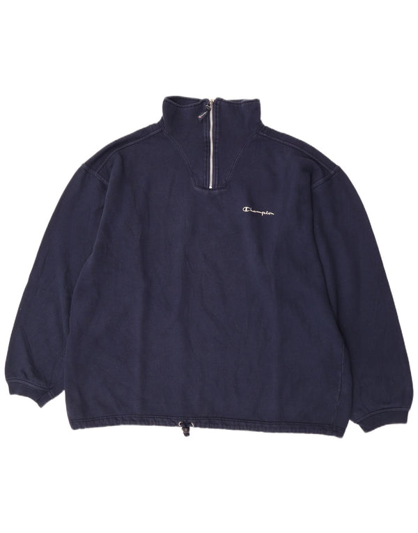 Champion Herren-Sweatshirt mit Reißverschluss, 2XL, marineblau, Baumwolle