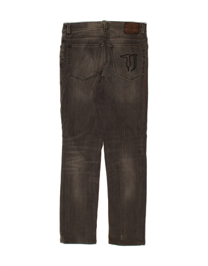 TRUSSARDI Womens Straight Jeans W30 L30 Grey Cotton Vintage Trussardi and Second-Hand Trussardi from Messina Hembry 
