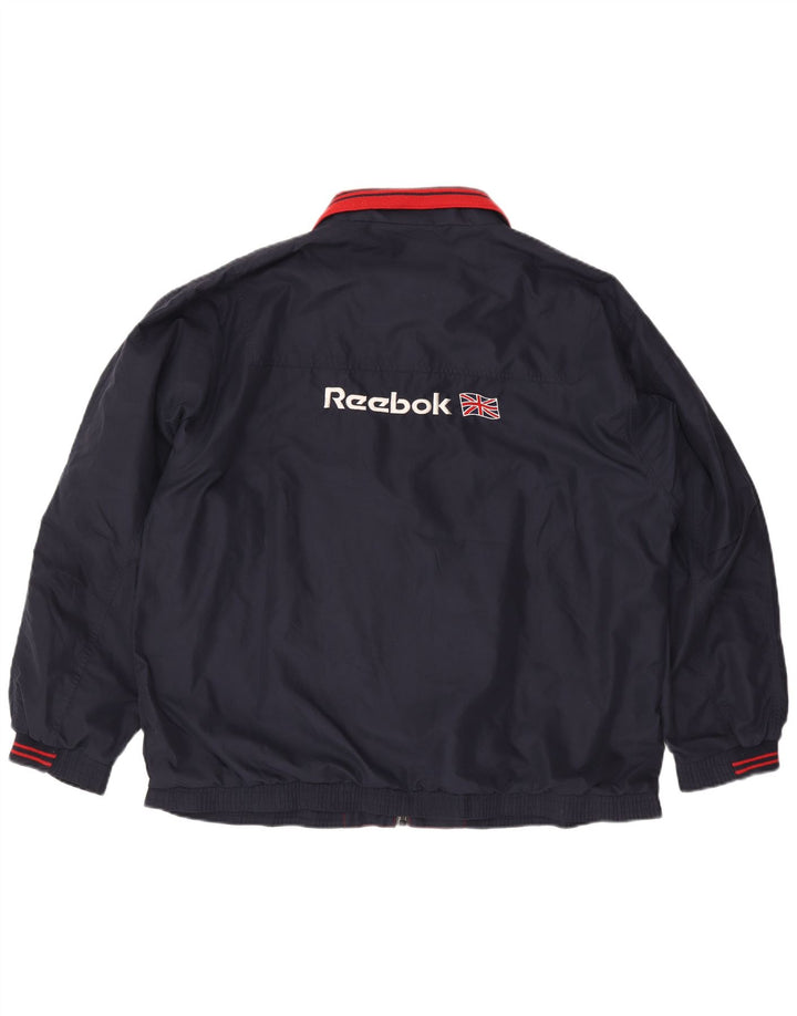 Reebok Herren Graphic Trainingsanzug Top Jacke XL Marineblau Polyester
