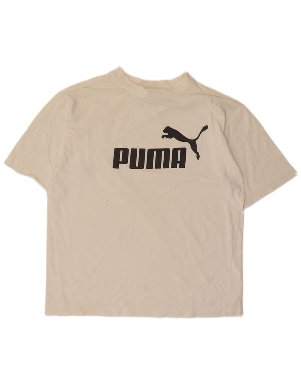 Puma T-Shirt Graphique Homme Petit Blanc Coton