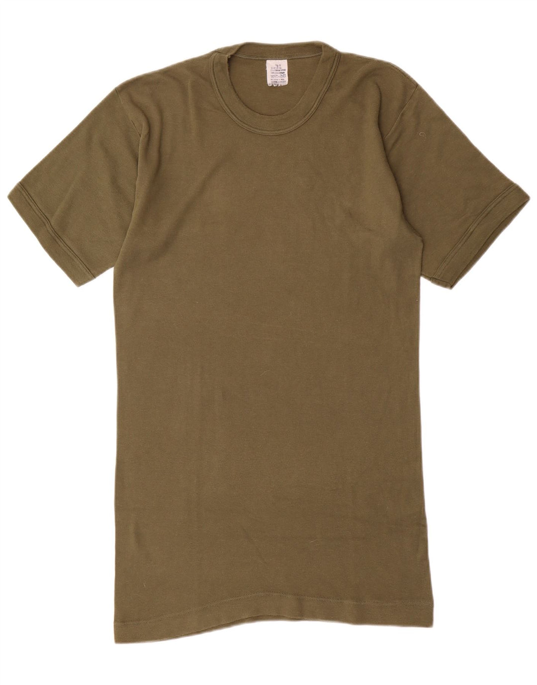 T-shirt da uomo vintage Top in cotone kaki medio