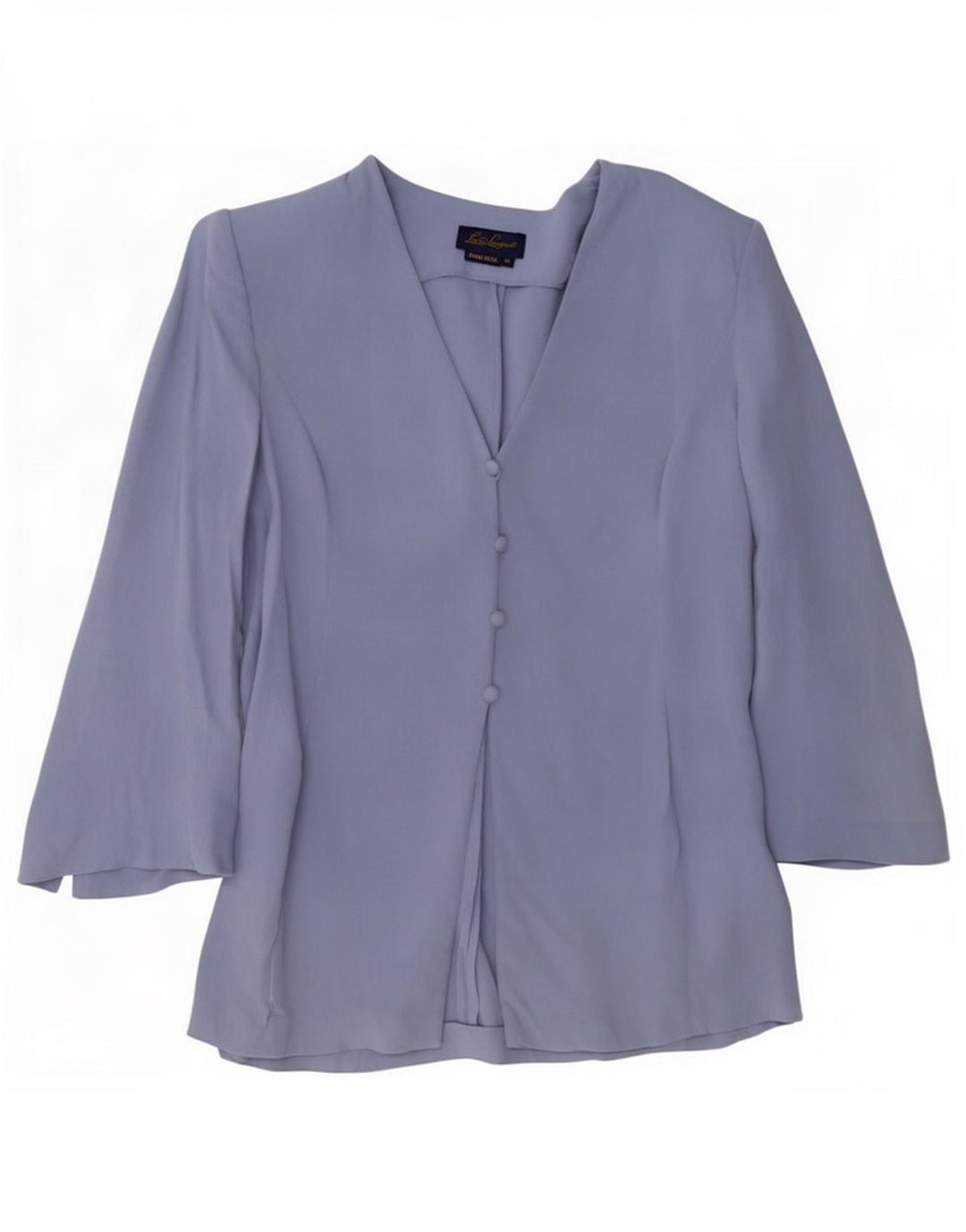 Luisa Spagnoli Dame Cardigan Top UK 14 Medium Blue Silk