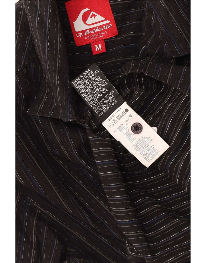 Quiksilver herreskjorte medium sort stribet bomuld