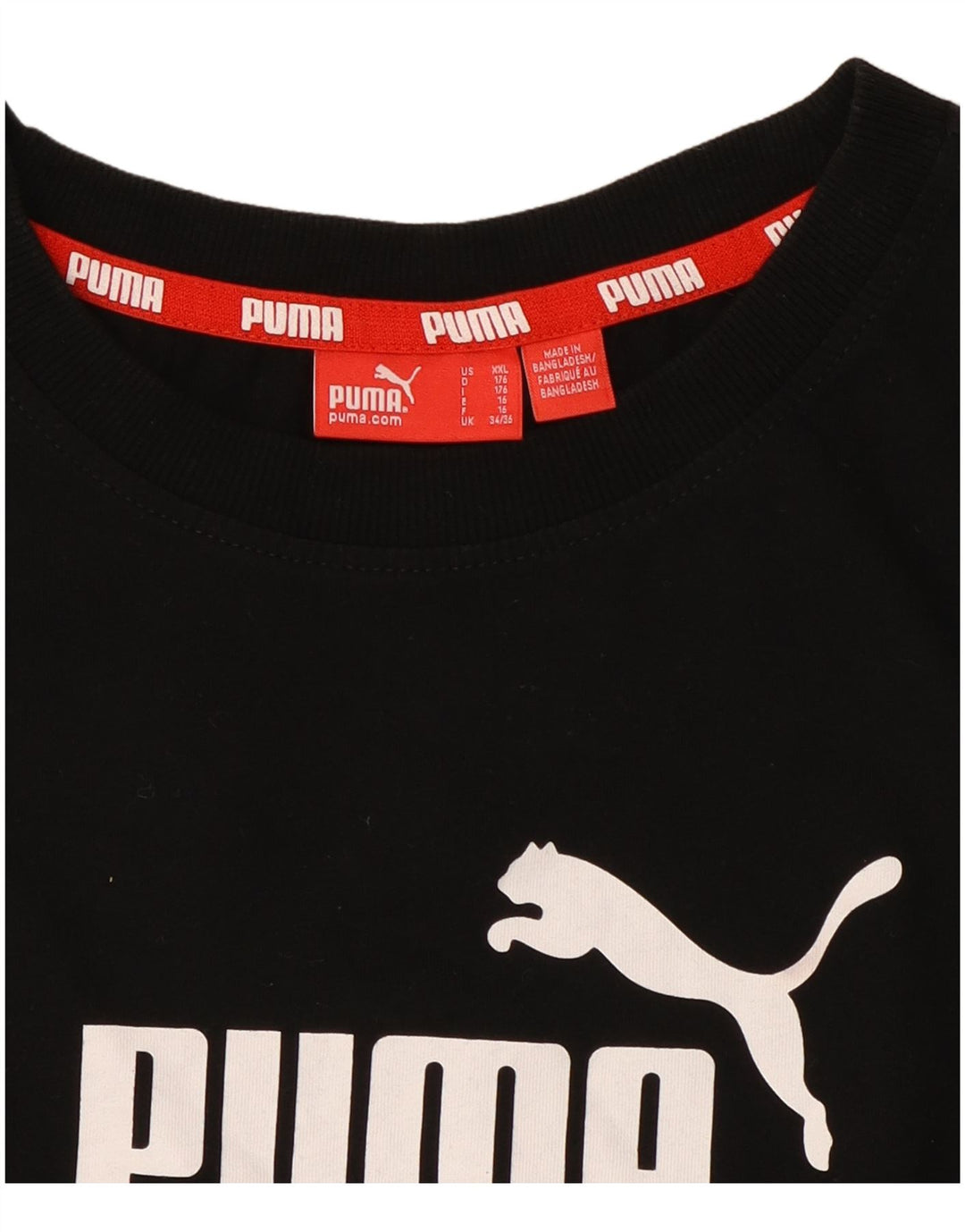 PUMA Boys Graphic T-Shirt Top 15-16 Years Black