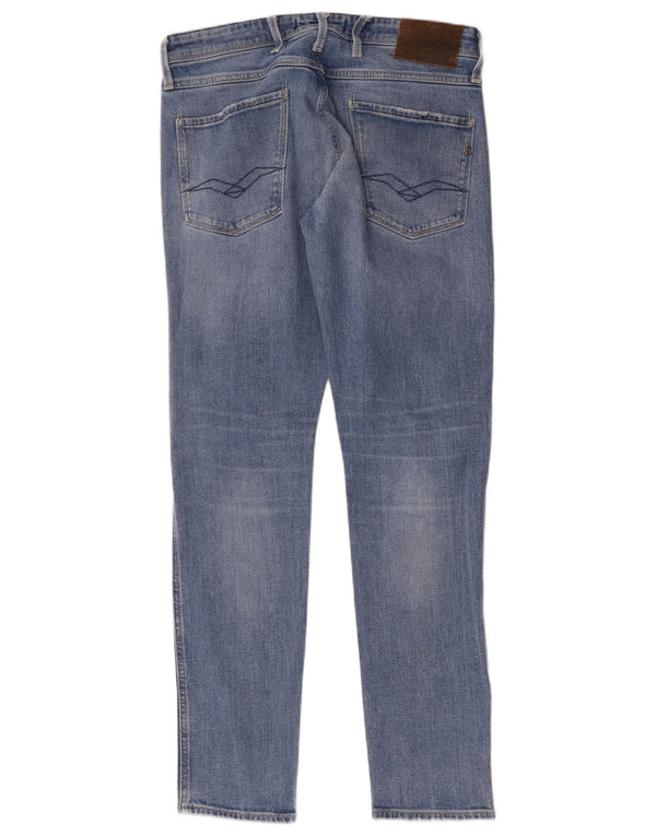 Replay Womens Anbass Slim Jeans W32 L32 Blue Cotton