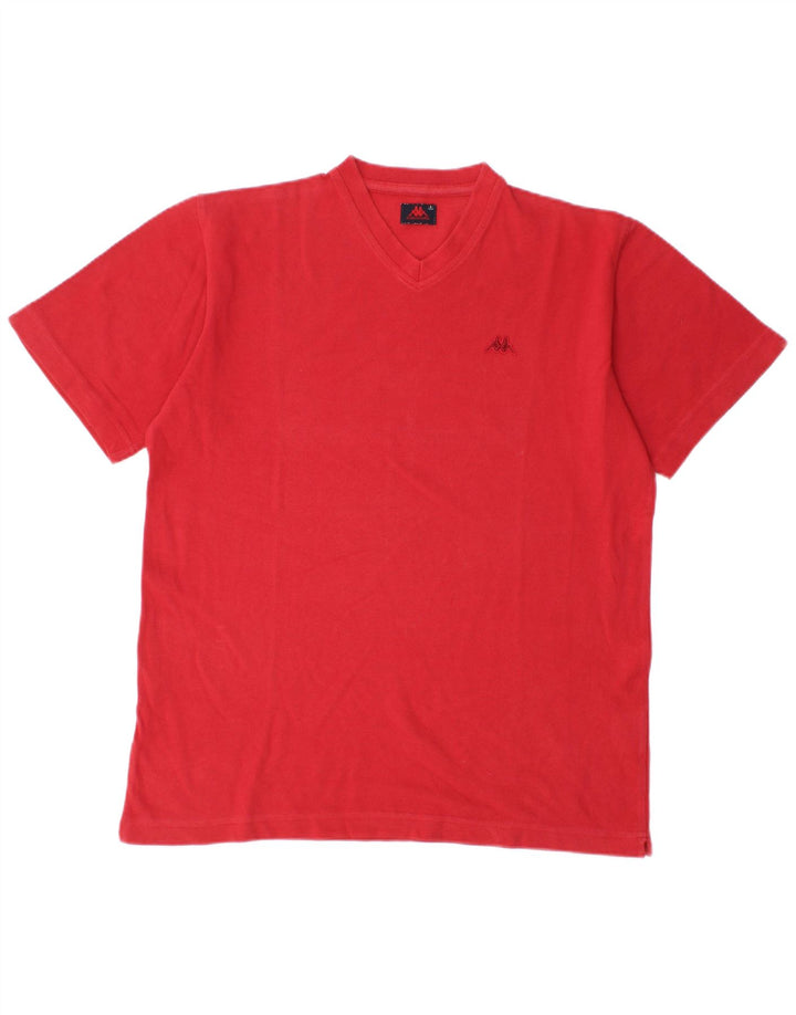 Kappa Mens T-Shirt Top Small Red Cotton