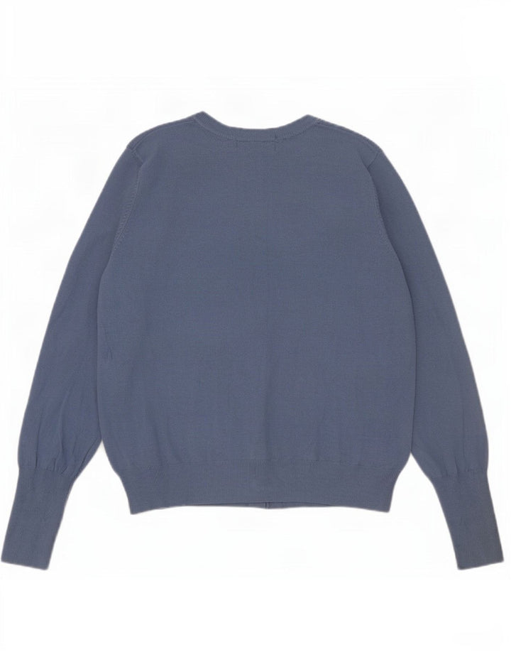 Marks & Spencer Womens Cardigan Sweater UK 12 Medium Blue Viscose