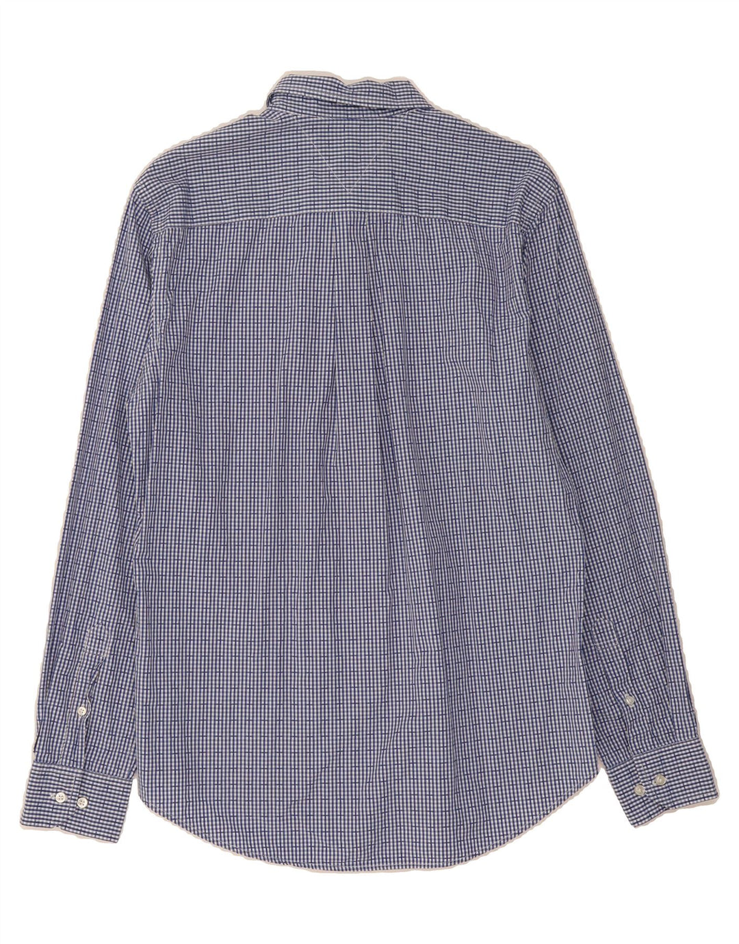 TOMMY HILFIGER Mens Custom Fit Shirt Medium Blue Check Cotton Vintage Tommy Hilfiger and Second-Hand Tommy Hilfiger from Messina Hembry 