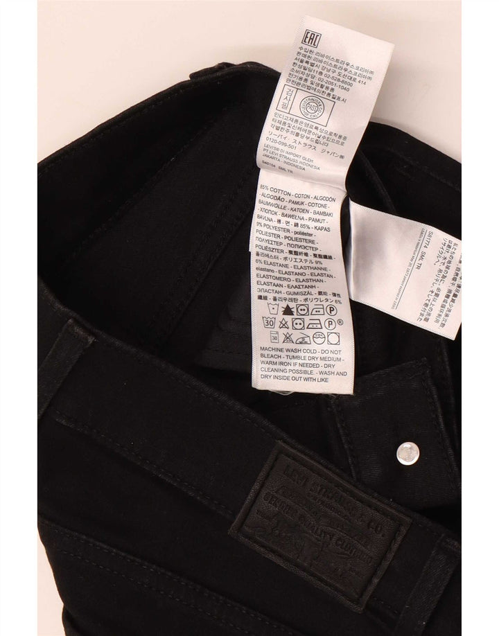 Levi's Womens Skinny Jeans W29 L30 Black Cotton