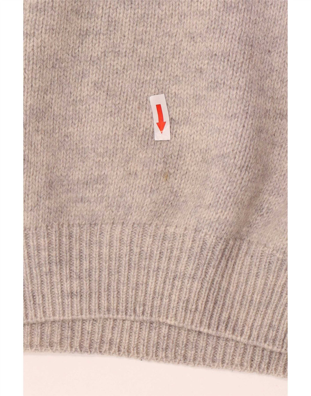 Sisley Mens Graphic Roll Neck Jumper Sweater XL Grey Colourblock Wool